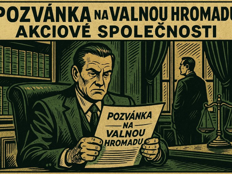 Pozvánka na valnou hromadu akciové společnosti