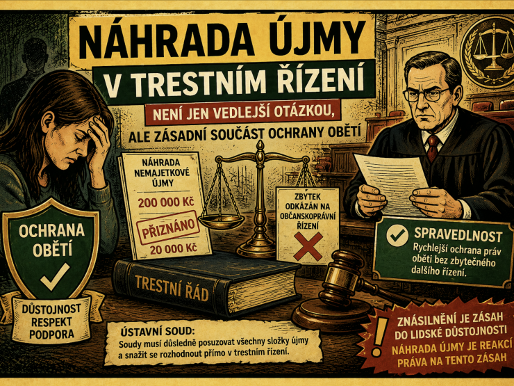 Náhrada újmy v trestním řízení jako vedlejší otázka?