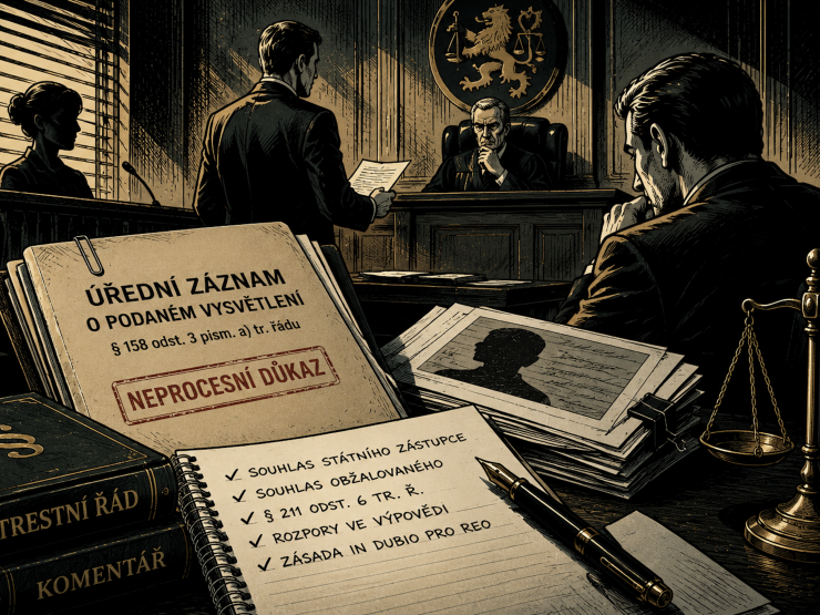 Použitelnost neprocesních důkazů v hlavním líčení